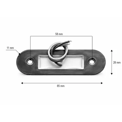Lampa gabarit laterala slim LED 12-24V alb fumuriu 85x28x11mm Breckner Germany - imagine 3