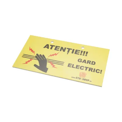 Placuta avertizare pentru gard electric 100x200mm - imagine 3