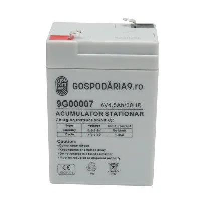 Baterie sistem solar cu gel 6V 4.5Ah 20HR, 70x47x101x107 mm FC6-4.5 Gospodaria 9