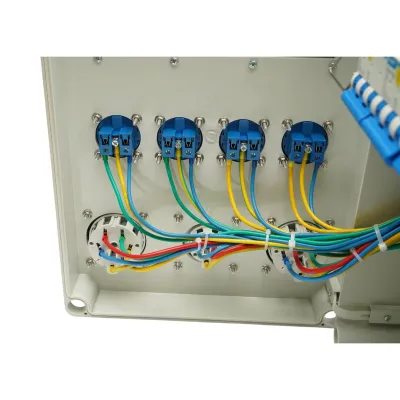Tablou electric grup prize organizare santier 4x230V/16A, 2x400V/32A, 1x250V/16A, 12 module 400x300x186mm IP67 Breckner Germany - imagine 8