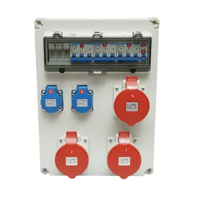Tablou electric grup prize organizare santier 2x230V/16A, 3x400V/32A, 12 module 460x270x160mm IP44/IP67 SUNTREE