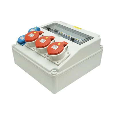 Tablou electric grup prize organizare santier 2x230V/16A, 3x415V/16A, 330x330x170mm IP44/IP67 Breckner Germany - imagine 3
