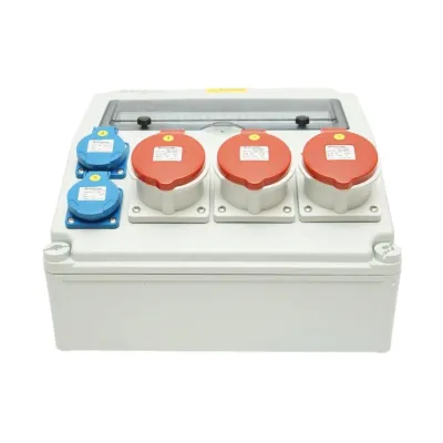 Tablou electric grup prize organizare santier 2x230V/16A, 3x415V/16A, 330x330x170mm IP44/IP67 Breckner Germany - imagine 4