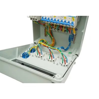 Tablou electric grup prize organizare santier 2x230V/16A, 3x415V/16A, 330x330x170mm IP44/IP67 Breckner Germany - imagine 8