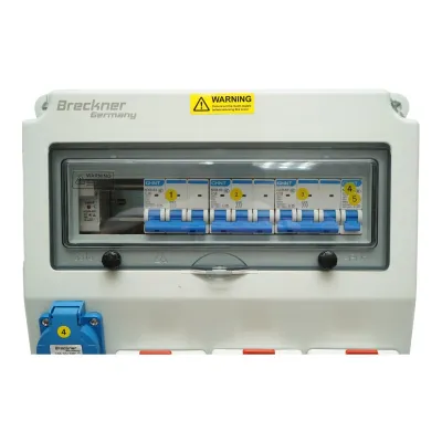 Tablou electric grup prize organizare santier 2x230V/16A, 3x415V/16A, 330x330x170mm IP44/IP67 Breckner Germany - imagine 6