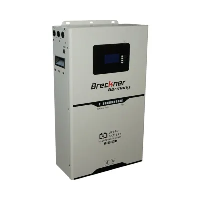 Baterie LiFePO4 5.12kWh, 51.2V, 100Ah cu BMS, Wi-Fi, Bluetooth, deep cycle, display LCD Breckner Germany - imagine 2