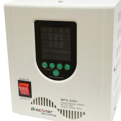 UPS cu invertor centrala termica 1400W/2000VA, unda sinusoidala pura 24V/230V, 2 prize schuko, afisaj LCD, AVR Breckner Germany - imagine 4
