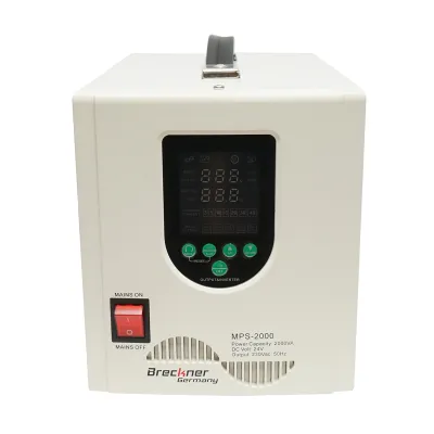 UPS cu invertor centrala termica 1400W/2000VA, unda sinusoidala pura 24V/230V, 2 prize schuko, afisaj LCD, AVR Breckner Germany