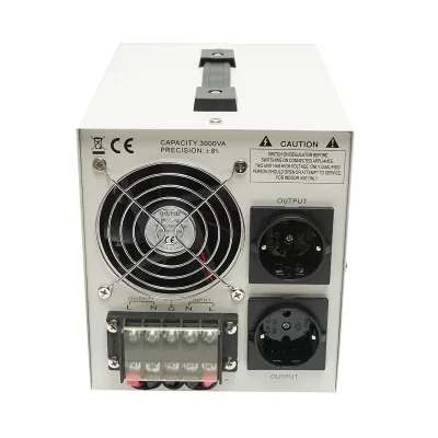 Stabilizator automat de tensiune 3000VA, 140-260V cu releu monofazat, 2 prize schuko 230V, afisaj LCD Breckner Germany - imagine 2