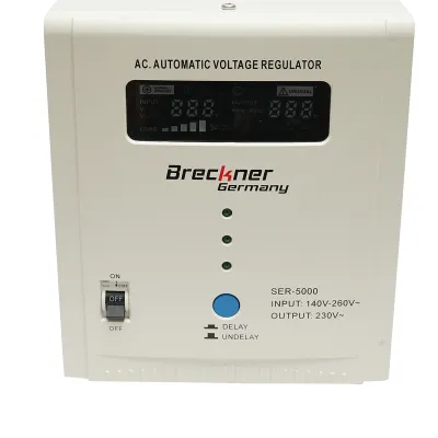 Stabilizator automat de tensiune 5000VA, 140-260V cu releu monofazat, 2 prize schuko 230V, afisaj LCD Breckner Germany - imagine 4