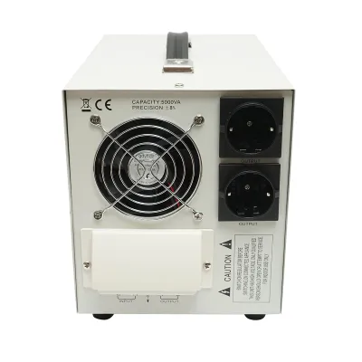Stabilizator automat de tensiune 5000VA, 140-260V cu releu monofazat, 2 prize schuko 230V, afisaj LCD Breckner Germany - imagine 2