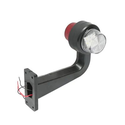 Set lampi laterale gabarit LED cu brat 12-24V, rosu-alb FR0157 Breckner Germany - imagine 3