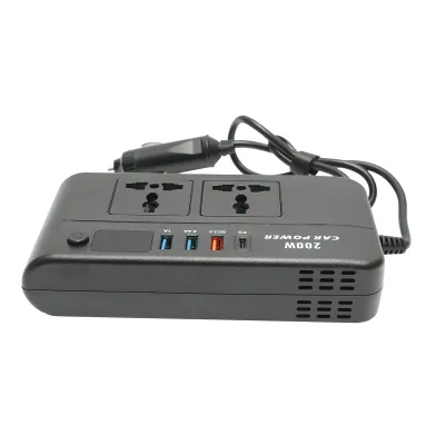 Invertor tensiune 12V-220V 200W, unda sinusoidala modificata, port USB, USB-C, iesire dubla AC - imagine 4