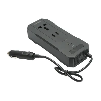 Invertor tensiune 12V-220V 200W, display digital LED, unda sinusoidala modificata, port USB, USB-C, iesire AC pentru laptop, telefon, frigider auto - imagine 5