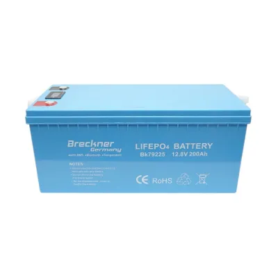 Baterie Li-ion 2.56kW LiFePO4 12.8V, 200Ah cu BMS, Bluetooth, LCD display si protectie temperatura IP54 Breckner Germany