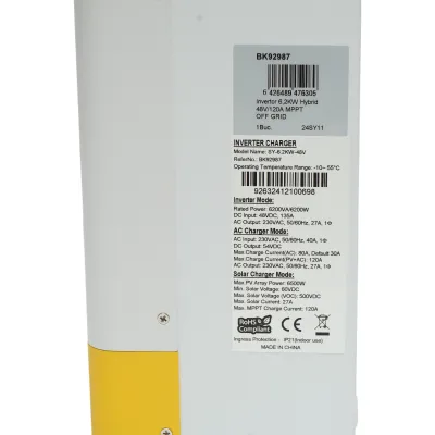 Invertor solar hibrid 6.2KW, 48VDC 135A, MPPT 120A, monofazic, OFF-GRID, functie paralel SY-6.2K-48V Breckner Germany - imagine 5
