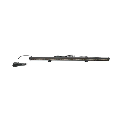 Bara LED stroboscopica galbena 62cm, 60W, 10-30V, 15 moduri iluminare