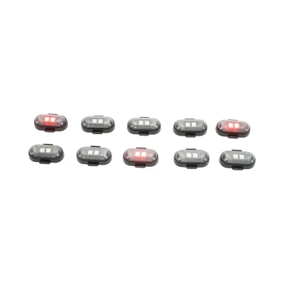 Set 10 lampi LED RGB stroboscopice cu telecomanda, 10 moduri, 8 culori, baterie litiu 110mAh reincarcabila USB-C IP65 - imagine 4