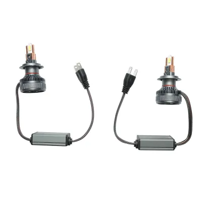 Set 2 becuri auto LED H7, 60W, 12-36V lumina alb rece - imagine 3