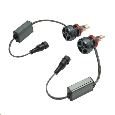 Set 2 becuri auto LED H11, 60W, 12-36V lumina alb rece - imagine 4