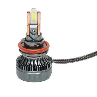 Set 2 becuri auto LED H11, 60W, 12-36V lumina alb rece - imagine 5