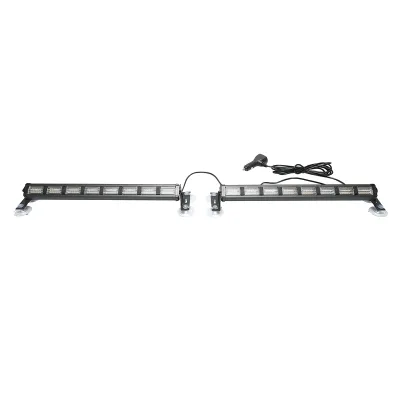 Set 2 lampi LED stroboscopice cu ventuze, 96W, 9-30V, 5 culori, 8 module 385x40x36mm