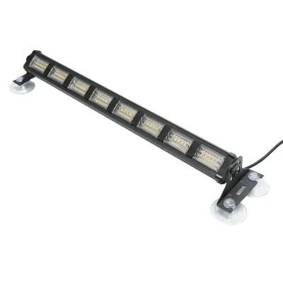 Set 2 lampi LED stroboscopice cu ventuze, 96W, 9-30V, 5 culori, 8 module 385x40x36mm - imagine 5