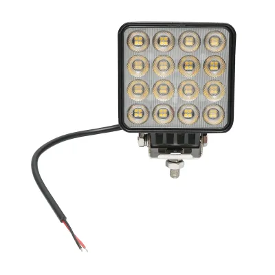 Proiector LED patrat tip flood 12-48V, 48W, 3000K carcasa aluminiu 110x110x45mm