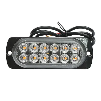 Lampa gabarit LED 12-24V, 12W, galben, 12 LED-uri 110x40x12mm