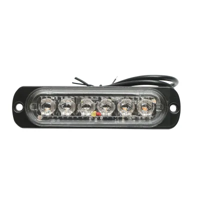 Lampa gabarit LED 12-24V, 6W, galben, 6 LED-uri 110x30x12mm
