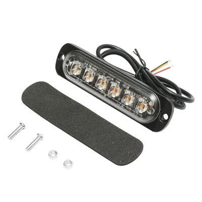 Lampa gabarit LED 12-24V, 6W, galben, 6 LED-uri 110x30x12mm - imagine 2