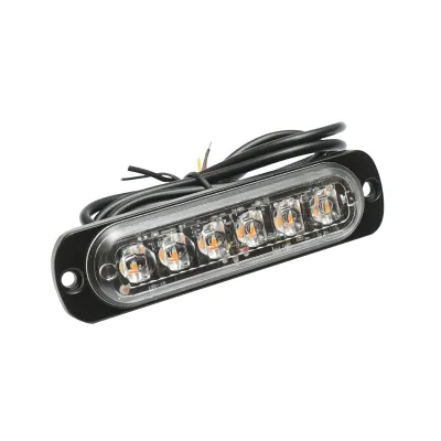 Lampa gabarit LED 12-24V, 6W, galben, 6 LED-uri 110x30x12mm - imagine 3