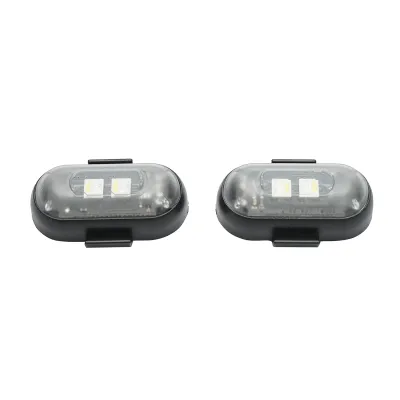Set 2 lampi LED RGB stroboscopice cu telecomanda, 10 moduri, 8 culori, baterie litiu 110mAh reincarcabila USB-C IP65 - imagine 3