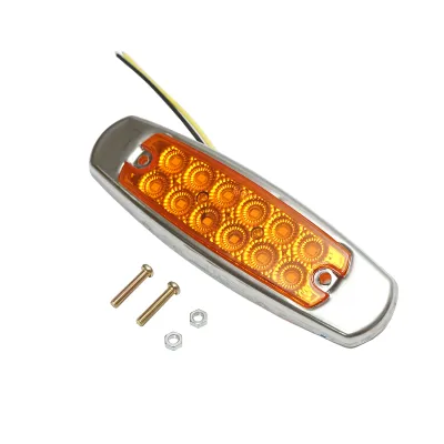 Lampa gabarit laterala LED 24V, galbena 12 LED-uri 155x46x13mm - imagine 2