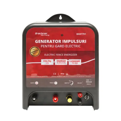 Aparat generator impulsuri DC 12/220V, 4 Joule, 70km pentru gard electric Breckner Germany - imagine 4