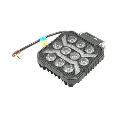 Proiector patrat LED cu DRL 9-80V, 17W alb-galben, carcasa aluminiu 107x107x33mm IP67 Breckner Germany - imagine 4