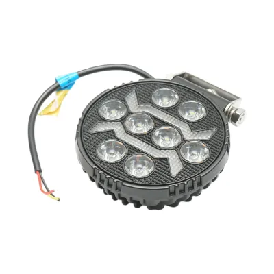 Proiector rotund LED cu DRL 9-80V, 17W alb-galben, carcasa aluminiu 108x108x38mm IP67 Breckner Germany - imagine 4
