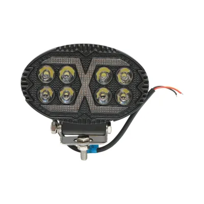 Proiector oval LED cu DRL 9-80V, 24W alb-galben, carcasa aluminiu 140x90x45mm IP67 Breckner Germany
