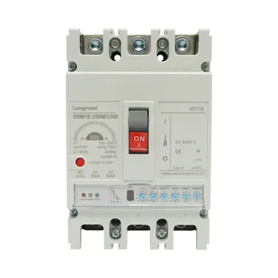 Intrerupator automat de putere MCCB 3P 415V AC, 225A, 50kA, reglabil 100-250A, SRM1E-250M/3300 Longroad