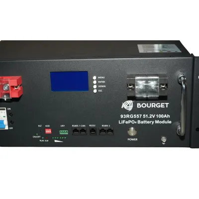 Baterie LiFePO4 5.12kWh, 51.2V, 100Ah cu BMS, deep cycle, display LCD, conexiune in paralel 507x442x177mm Bourget - imagine 6