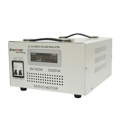 Stabilizator automat de tensiune 5200VA cu servomotor monofazat, 2 prize schuko 230V, afisaj LCD Breckner Germany - imagine 2