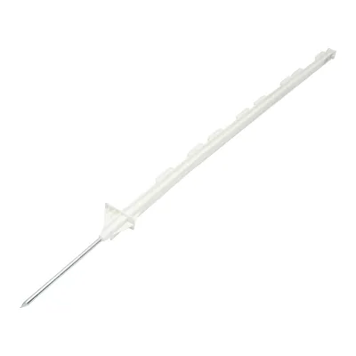 Stalp din plastic 1210mm alb pentru fir gard electric Breckner Germany - imagine 2