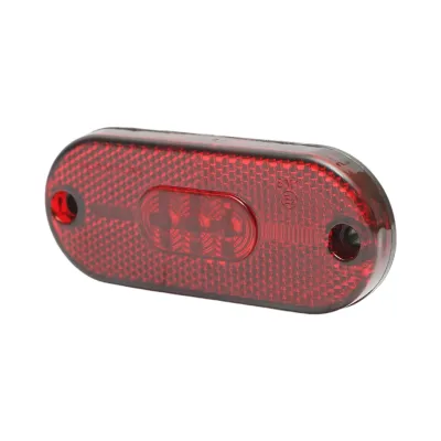 Lampa semnalizare laterala ovala LED 12/24V rosie 108x44x15mm Breckner Germany - imagine 3