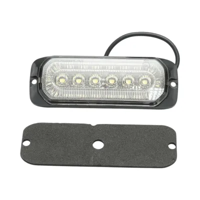 Lampa laterala stroboscopica LED 12-24V alba 9 functii 132x46x19mm FR1287 - imagine 2