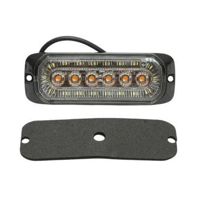 Lampa laterala stroboscopica LED 12-24V galben-alb 9 functii 132x46x19mm FR1287 - imagine 2