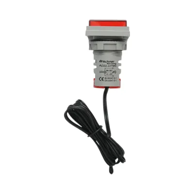Indicator digital temperatura cu sonda LED rosu 220V/380V AC Ø 22mm Breckner Germany - imagine 4