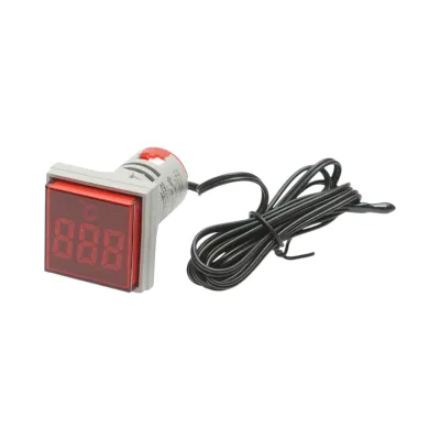 Indicator digital temperatura cu sonda LED rosu 220V/380V AC Ø 22mm Breckner Germany
