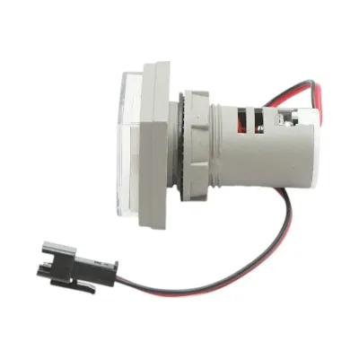 Indicator digital ampermetru si voltmetru LED alb 0-100A/50-500V AC Ø 22mm Breckner Germany - imagine 4