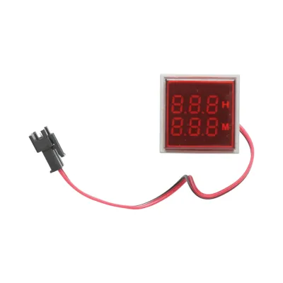 Indicator digital ore functionare LED rosu 0-999H,  220V/380V AC Ø 22mm Breckner Germany - imagine 3