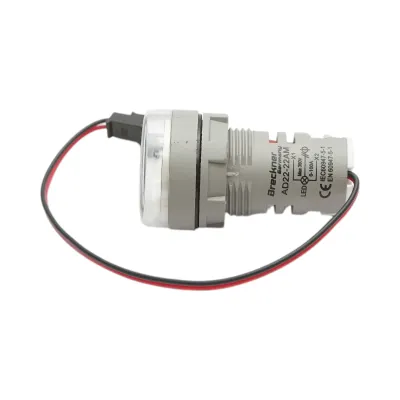Indicator digital ampermetru LED alb 0-100A, 220V/380V Ø 22mm Breckner Germany - imagine 4